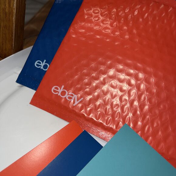 25 eBay Branded Shipping Supplies STARTER KIT Red Tape Postcard Bag - Picture 10 of 11